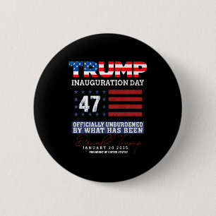 Donald Trump 47th President 2025 Inauguration Usa 6 Cm Round Badge