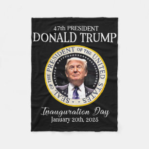 Donald Trump 47th President Inauguration 2025 Supp Fleece Blanket