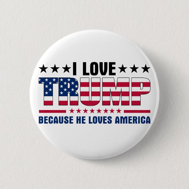 Donald Trump 6 Cm Round Badge (Front)
