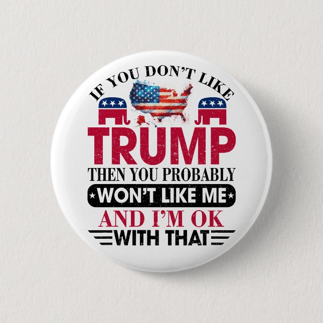 Donald Trump 6 Cm Round Badge (Front)