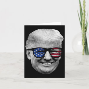 Donald Trump American Flag 4th Of July  Card