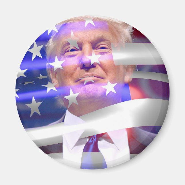 donald trump american flag magnet (Front)