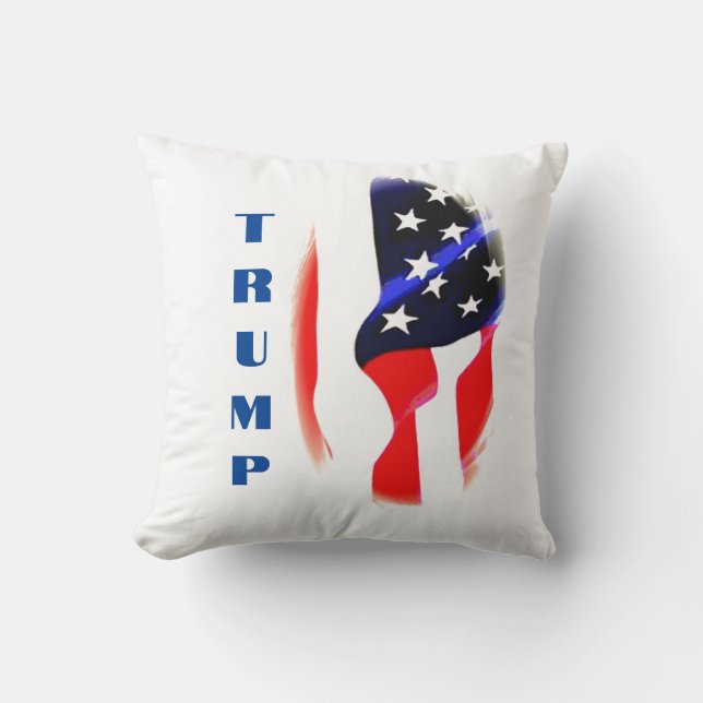 Donald Trump American Flag Pop Art  Cushion (Front)