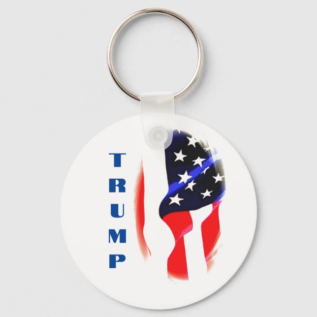 Donald Trump American Flag Pop Art  Key Ring (Front)