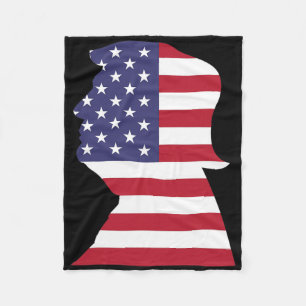 Donald Trump American Flag President Republican Tr Fleece Blanket