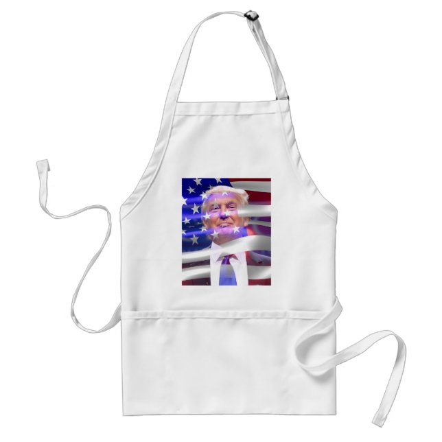 donald trump american flag standard apron (Front)