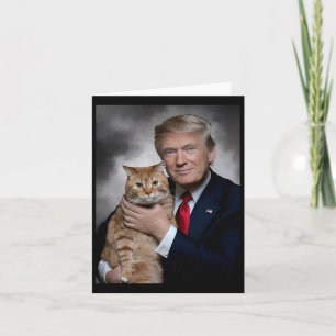 Donald Trump And Cat Funny Trump And Cat  Card