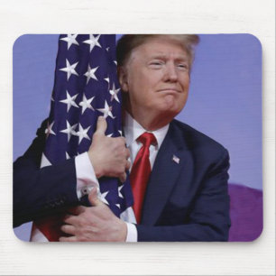 Donald Trump and the US Flag Mouse Pad
