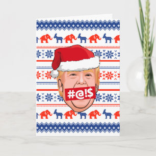 DONALD TRUMP Angry Christmas Card