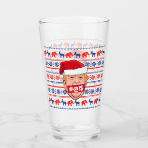 DONALD TRUMP Angry Christmas Glass