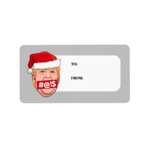 DONALD TRUMP Angry Christmas Label