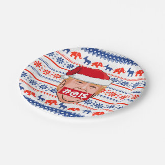 DONALD TRUMP Angry Christmas Paper Plate