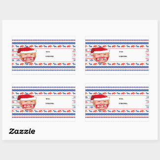 DONALD TRUMP Angry Christmas Rectangular Sticker
