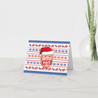 DONALD TRUMP Angry Christmas Thank You Card