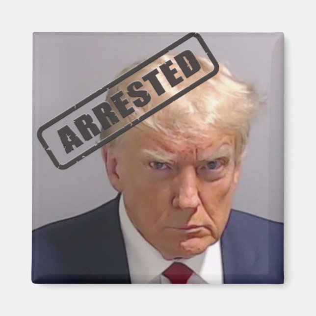Donald Trump "Arrested" Mugshot Magnet (Front)