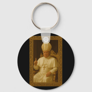 Donald Trump As Pope Vatican Meme Key Ring