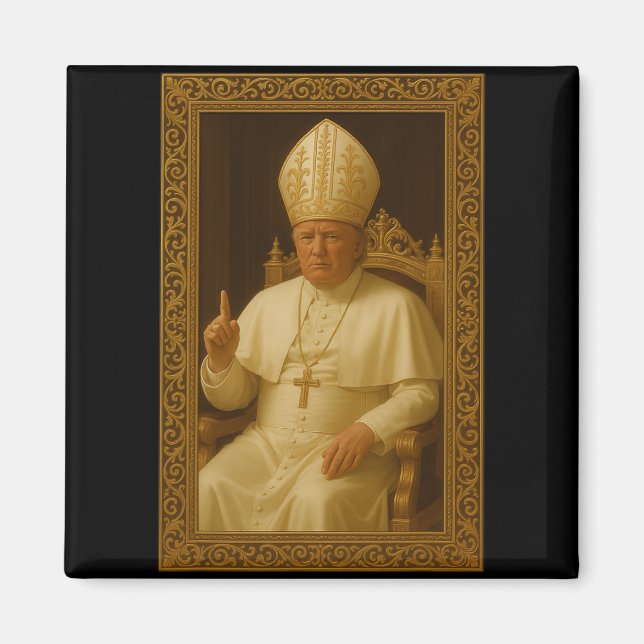 Donald Trump As Pope Vatican Meme  Magnet (Front)