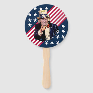 Donald Trump As Uncle Sam ~ Stars & Stripes ~ 2020 Hand Fan