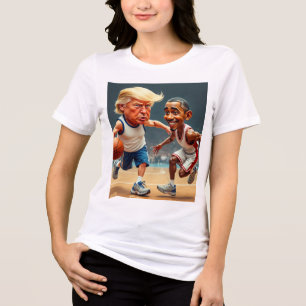 Donald Trump Barack Obama  Tri-Blend Shirt