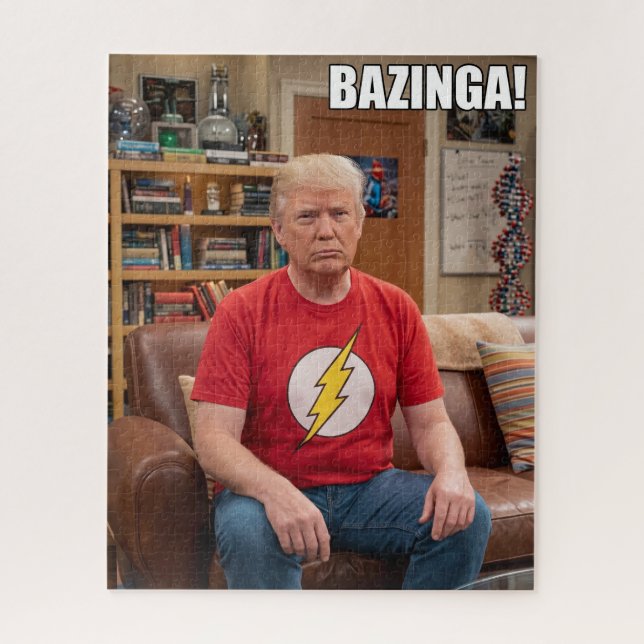 Donald Trump Bazinga Puzzle Funny Gotcha (Vertical)