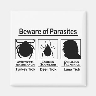 Donald Trump Beware of Parasites Magnet