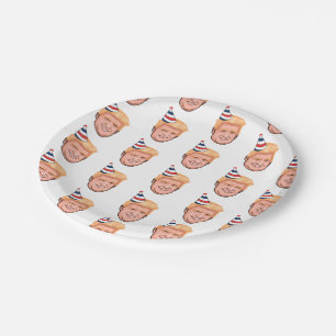 DONALD TRUMP BIRTHDAY PAPER PLATE