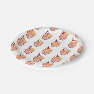 DONALD TRUMP BIRTHDAY PAPER PLATE