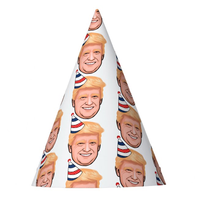 DONALD TRUMP BIRTHDAY PARTY HAT (Front)
