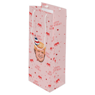 DONALD TRUMP BIRTHDAY WINE GIFT BAG