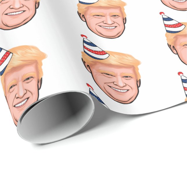 DONALD TRUMP BIRTHDAY WRAPPING PAPER (Roll Corner)