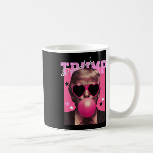 Donald Trump Blowing Bubble Gum Pink Sungles Trump Coffee Mug