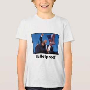 Donald Trump Bulletproof 2024 Presidential Candida Tri-Blend Shirt