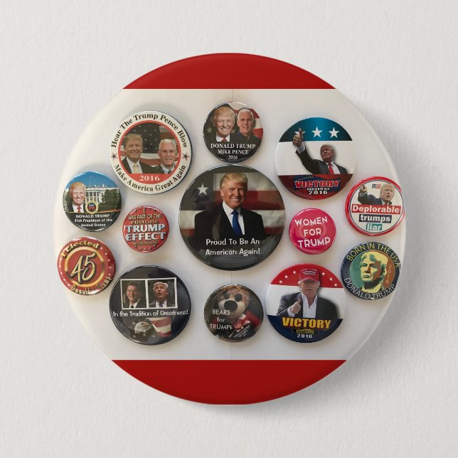 Donald Trump Button Collage (Front)