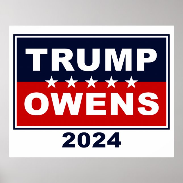 Donald Trump & Candace Owens 2024 USA Presidential Poster (Front)