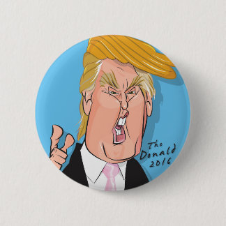 Donald Trump Cartoon Button