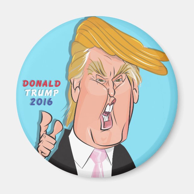 Donald Trump Cartoon Magnet (Front)