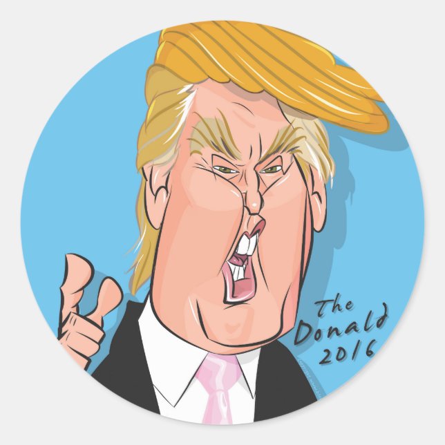Donald Trump Cartoon stickers (Front)