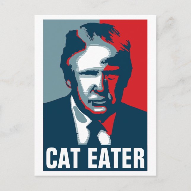 Donald Trump CAT EATER Postcard (Front)