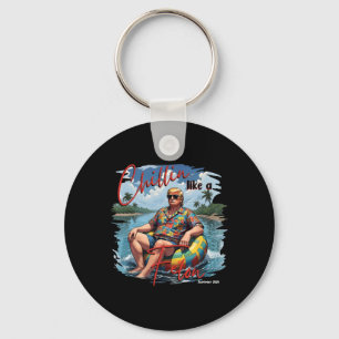 Donald Trump Chillin' Like A Felon Summer 2024 Key Ring