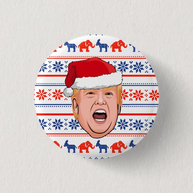 DONALD TRUMP Christmas 3 Cm Round Badge (Front)