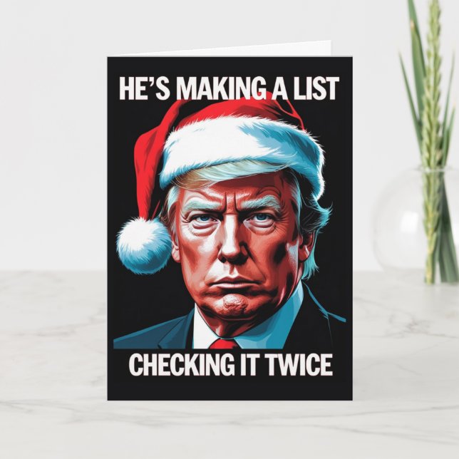 Donald Trump Christmas Card | Patriotic Holiday (Front)