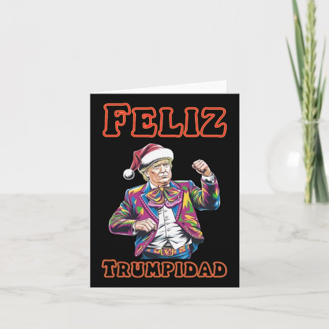 Donald Trump Christmas Feliz Trumpidad 1  Card (Front)
