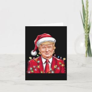 Donald Trump Christmas Funny Mega Santa Hat Card