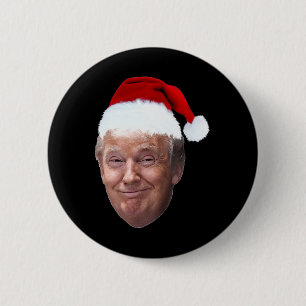 Donald Trump Christmas Funny Santa Hat Gift 6 Cm Round Badge