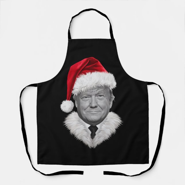 Donald Trump Christmas Funny Santa Hat Gift  Apron (Front)