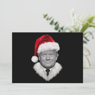 Donald Trump Christmas Funny Santa Hat Gift  Holiday Card