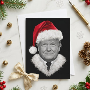 Donald Trump Christmas Funny Santa Hat Gift  Holiday Card