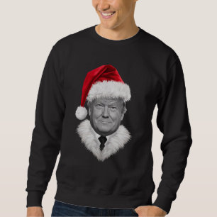 Donald Trump Christmas Funny Santa Hat Gift  Sweatshirt