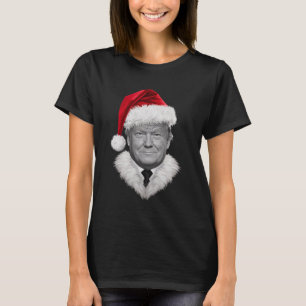 Donald Trump Christmas Funny Santa Hat Gift  T-Shirt
