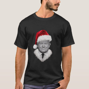 Donald Trump Christmas Funny Santa Hat Gift  T-Shirt